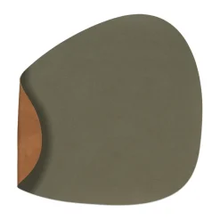 New LIND DNA Nupo placemat reversible curve L 1 pc, Army green-nature GreenBrown