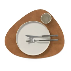 New LIND DNA Nupo placemat reversible curve L 1 pc, Army green-nature GreenBrown