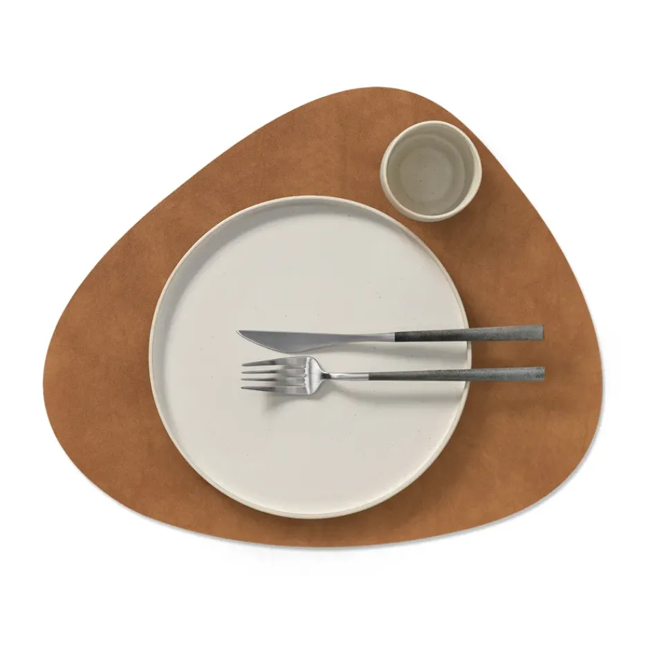 New LIND DNA Nupo placemat reversible curve L 1 pc, Army green-nature GreenBrown