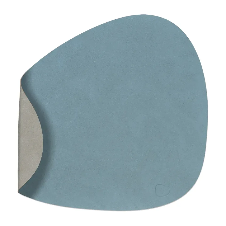 Discount LIND DNA Nupo placemat reversible curve L 1 pc, light blue-light grey BlueGrey