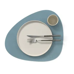 Discount LIND DNA Nupo placemat reversible curve L 1 pc, light blue-light grey BlueGrey