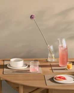 Placemats^LIND DNA Nupo placemat square L, Clay brown Beige