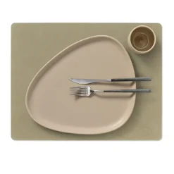 Outlet LIND DNA Nupo placemat square L, Herbal dust Beige