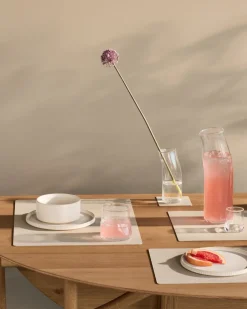 Placemats^LIND DNA Nupo placemat square L, Oyster white Grey