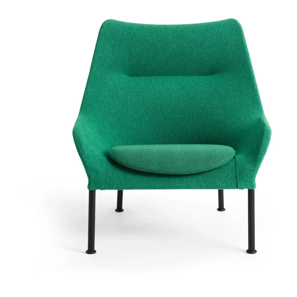 Armchairs & Footstools|Chairs^HAY O2 Lounge Chair armchair, Soft -black lacquered steel Green