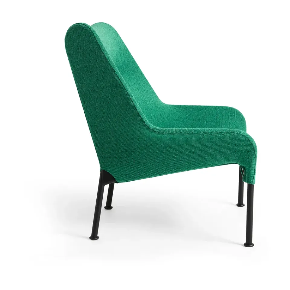 Armchairs & Footstools|Chairs^HAY O2 Lounge Chair armchair, Soft -black lacquered steel Green
