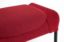 Armchairs & Footstools^HAY O2 Ottoman footstool, Soft -black lacque steel Red