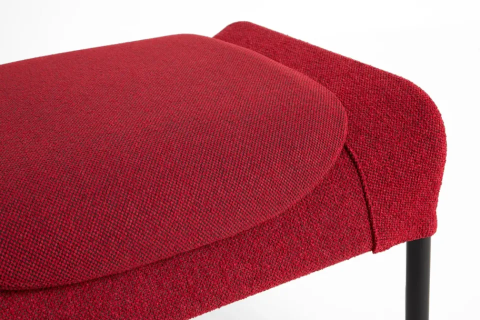 Armchairs & Footstools^HAY O2 Ottoman footstool, Soft -black lacque steel Red