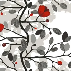 Sale Arvidssons Textil Ofelia oilcloth, red-brown RedWhite