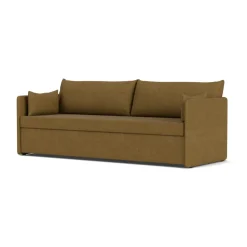 Clearance Audo Copenhagen Offset sofa bed 3 seater, Audo Bouclé 06 Gold-coloured