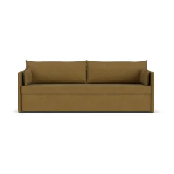 Clearance Audo Copenhagen Offset sofa bed 3 seater, Audo Bouclé 06 Gold-coloured