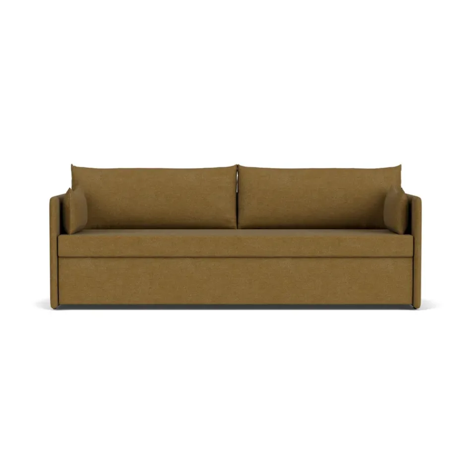 Clearance Audo Copenhagen Offset sofa bed 3 seater, Audo Bouclé 06 Gold-coloured