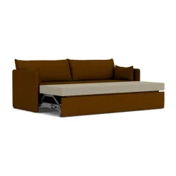 Sofas^Audo Copenhagen Offset sofa bed 3 seater, Baru 0450 Gold Gold-coloured