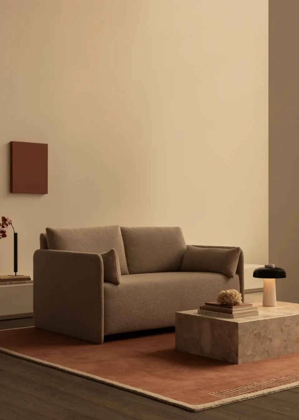 Sale Audo Copenhagen Offset sofa bed 2 seater, Logan flint Beige