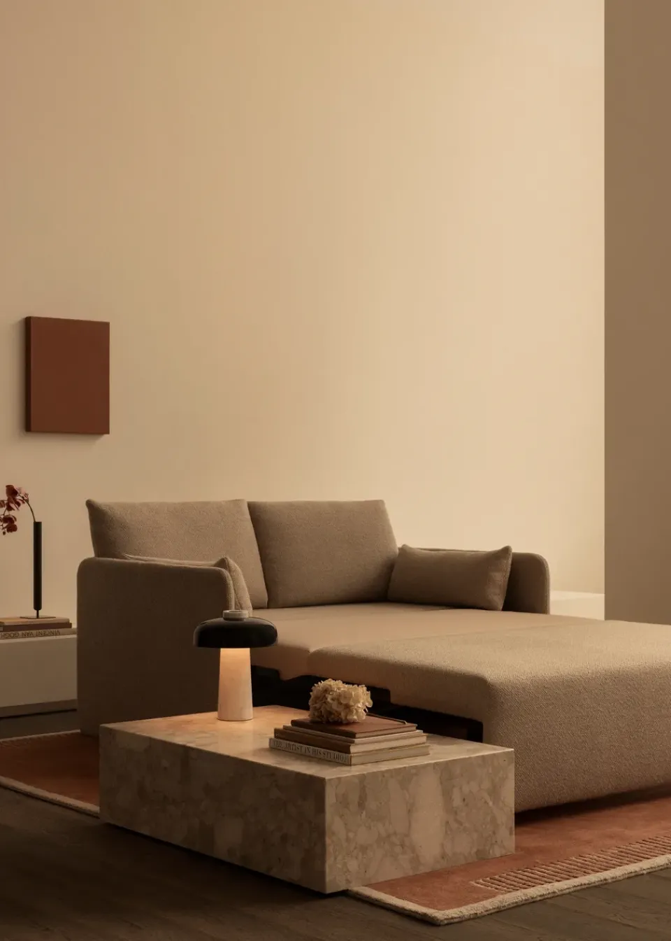 Sale Audo Copenhagen Offset sofa bed 2 seater, Logan flint Beige