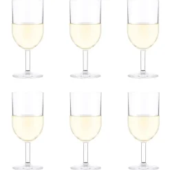 Plastic Glasses|Wine Glasses^Bodum Oktett white wine glass 6-pack, 23 cl Transparent