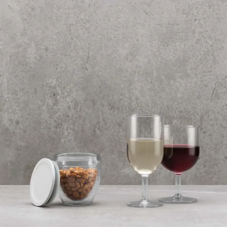 Plastic Glasses|Wine Glasses^Bodum Oktett white wine glass 6-pack, 23 cl Transparent