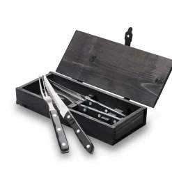 Sale Gense Old Farmer cutlery black, set with 4 pcs Silver-colouredBlack