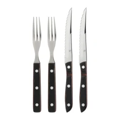 Steak Knives|Table Cutlery^Gense Old Farmer cutlery, steak cutlery 4 pcs. Silver-coloured