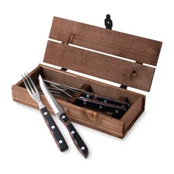 Steak Knives|Table Cutlery^Gense Old Farmer cutlery, steak cutlery 4 pcs. Silver-coloured
