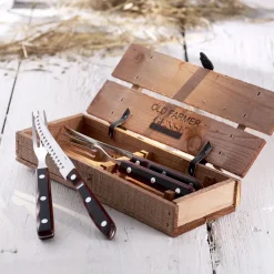 Steak Knives|Table Cutlery^Gense Old Farmer cutlery, steak cutlery 4 pcs. Silver-coloured