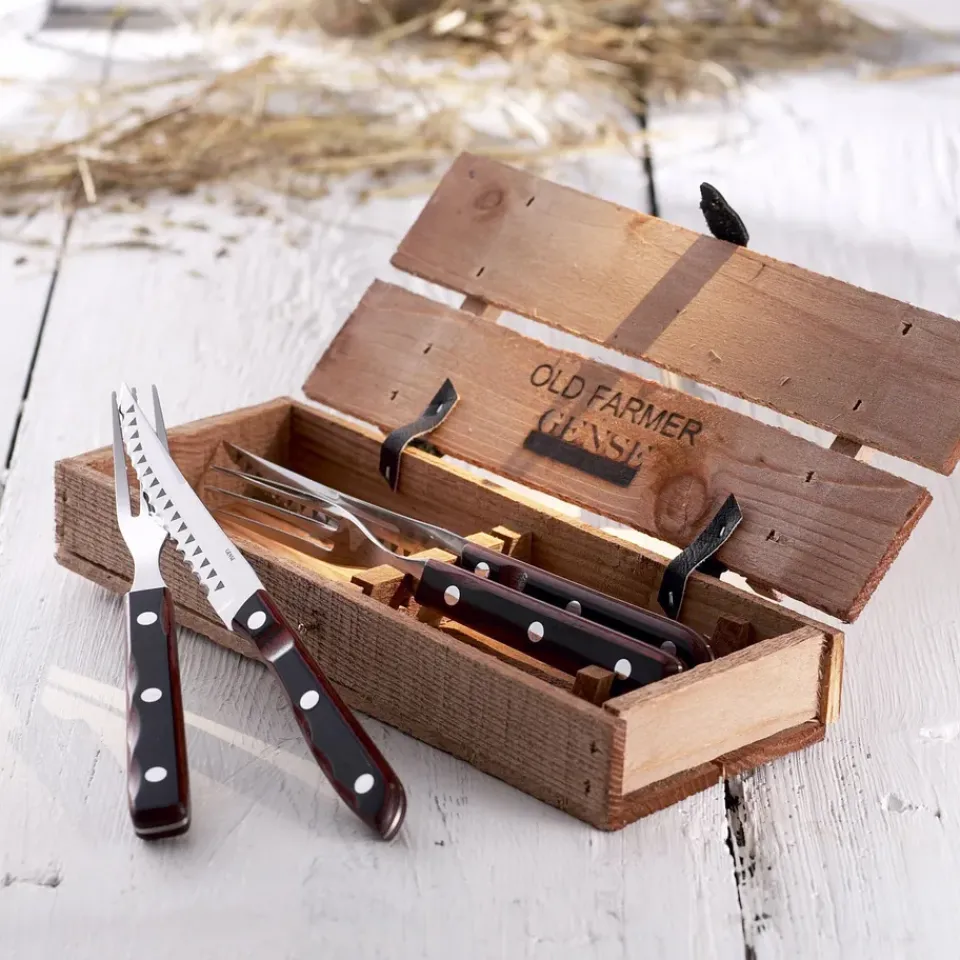Steak Knives|Table Cutlery^Gense Old Farmer cutlery, steak cutlery 4 pcs. Silver-coloured