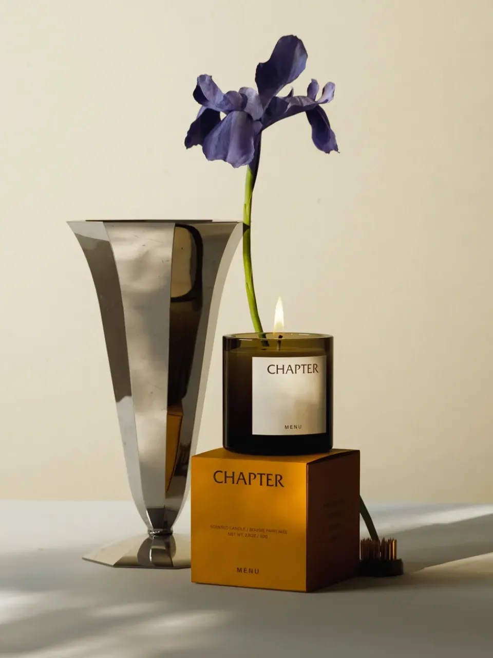 Scented Candles & Diffusers^Audo Copenhagen Olfacte scented candle Chapter, 79 g GreyGreenBrown