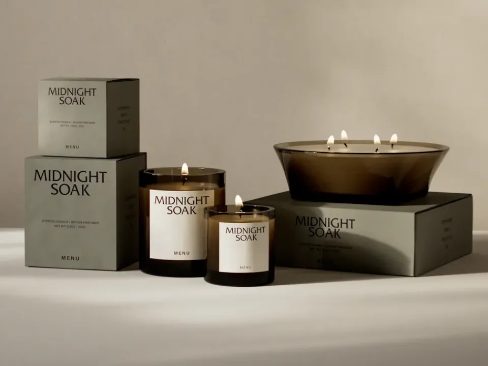Clearance Audo Copenhagen Olfacte scented Candle Midnight Soak, 235 g GreyGreenBrown
