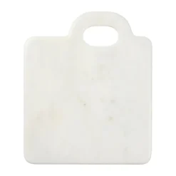 Clearance Broste Copenhagen Olina cutting board 26x30 cm, marble White