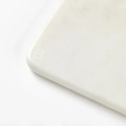 Clearance Broste Copenhagen Olina cutting board 26x30 cm, marble White