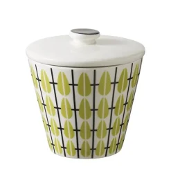 Clearance Superliving Olivia sugar bowl, white-lime GreenYellowWhite