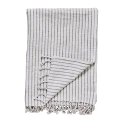 Discount Lene Bjerre Olivia throw 130x170 cm, Off white-linen WhiteBeige