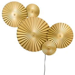 Wall Lights^Globen Lighting Omega wall lamp, Brushed brass Gold-coloured
