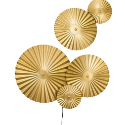 Wall Lights^Globen Lighting Omega wall lamp, Brushed brass Gold-coloured