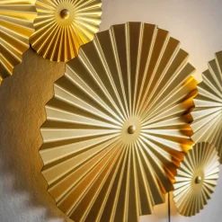 Wall Lights^Globen Lighting Omega wall lamp, Brushed brass Gold-coloured