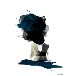 Outlet Anna BĂĽlow On her mind poster, 50x70 cm MultiBlackWhite