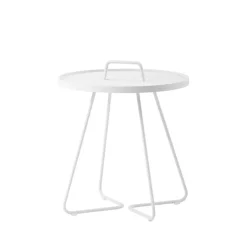 Table For Outdoor Use^Cane-line On the move table Ø44 cm, White