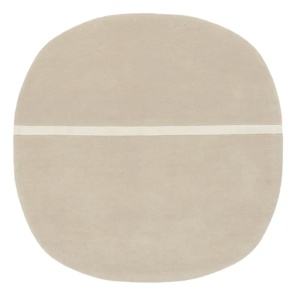 Wool Rugs^Normann Copenhagen Oona rug 140x140 cm, Sand Beige