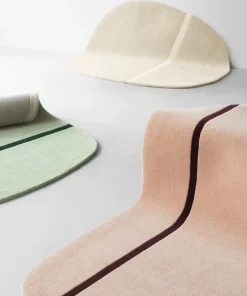Wool Rugs^Normann Copenhagen Oona rug 140x140 cm, Sand Beige