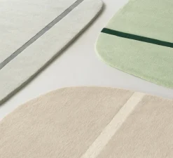 Wool Rugs^Normann Copenhagen Oona rug 140x140 cm, Sand Beige