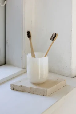 Clearance Mette Ditmer Opal toothbrush holder, Linen White