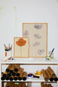 Posters^Paper Collective Orange Vallmo poster, 30x40 cm PinkRed