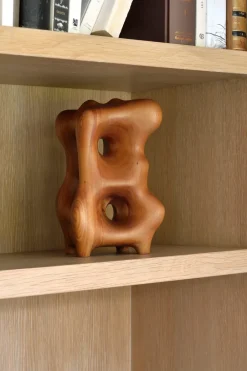 Sculptures & Porcelain Figurines^Ethnicraft Organic sculpture 22 cm, Varnished mahogany Brown