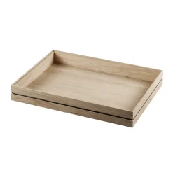 Clearance MOEBE Organise storage box 25x34 cm, Wood Brown