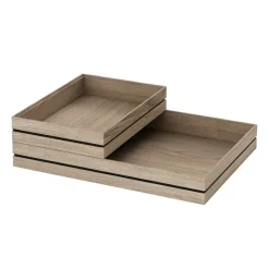 Clearance MOEBE Organise storage box 25x34 cm, Wood Brown