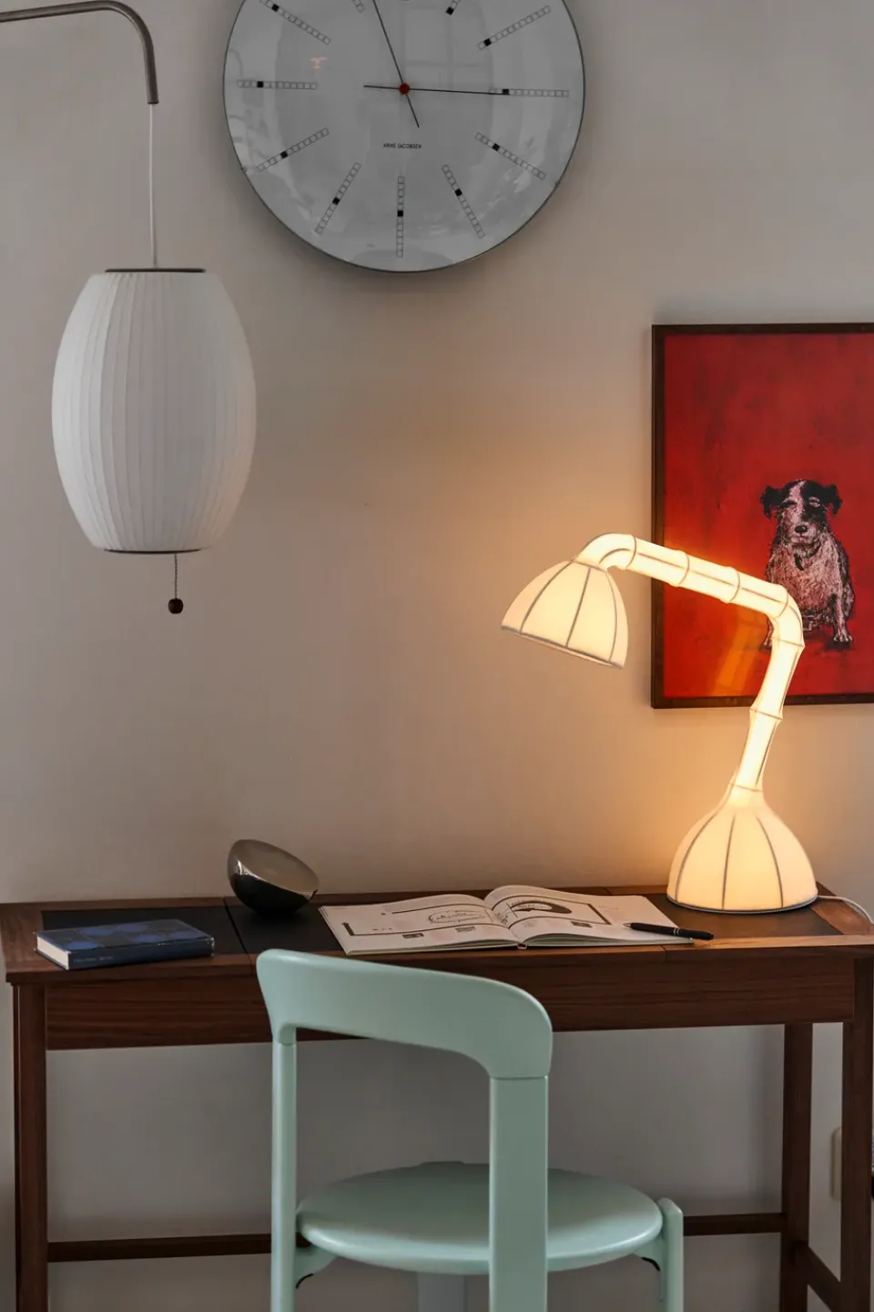 New Noon Ori Stretch table lamp M, White