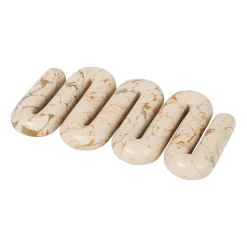 Trivets^Broste Copenhagen Orla trivet 14x25 cm, White-tawny yellow WhiteYellow