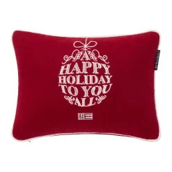 Lexington Ornament wool mix cushion 30x40 cm, Red-white RedWhite