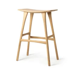 Hot Ethnicraft Osso bar stool 80x57 cm, Oak Beige