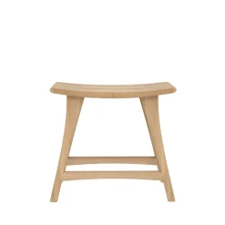Stools^Ethnicraft Osso stool 48x50 cm, Hardwax oiled oak Beige